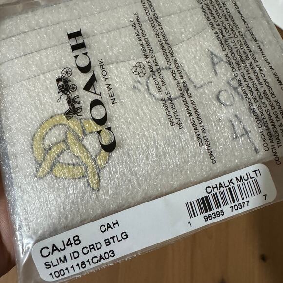 NWT ❤️ Coach Slim Id Card Case With Sketch Print - Picture 5 of 9